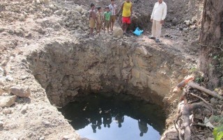 Nandani Farmer Ravindra Gaikar’s new well to provide irrigation during the non-monsoon season.